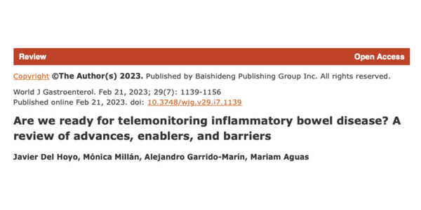 Revisión sobre telemonitorización en la revista World Journal of Gastroenterology